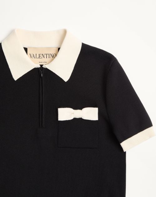 Valentino - Cotton Jumper - Black/latte - Woman - Knitwear