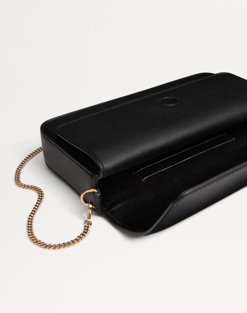 Vlogo Signature Calfskin Mini Bag for Woman in Black Vlogo Signature Calfskin Mini Bag for Woman in Black