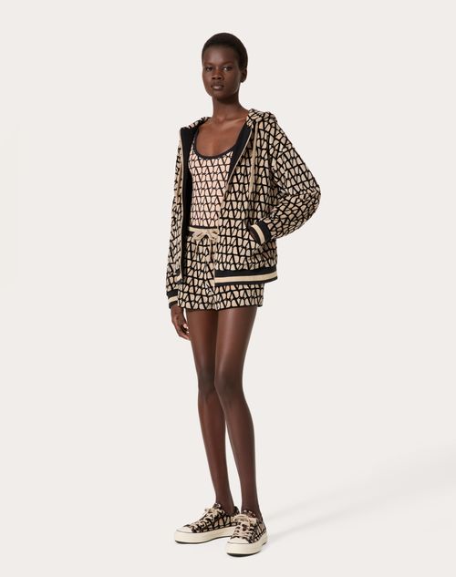 Valentino - Toile Iconographe Sponge Jersey Sweatshirt - Beige/black - Woman - Shelve - Pap Toile