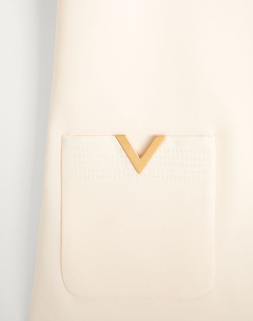 Valentino - Crepe Couture Short Dress - Ivory - Woman - Dresses