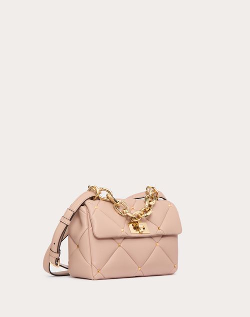 Valentino Garavani - Valentino Garavani Roman Stud Bag In Nappa Patchwork - Rose Cannelle - Woman - Woman Bags & Accessories Sale