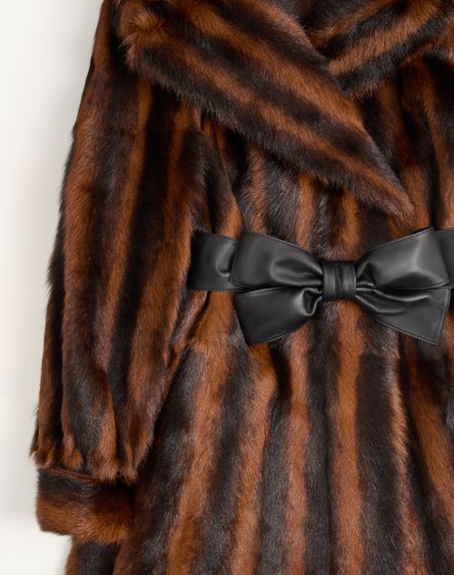 Valentino - Goatskin Coat - Chocolate - Woman - Coats And Outerwear