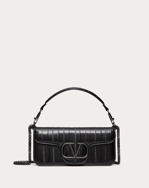 Valentino Garavani Locò Shoulder Bag In Eel Skin for Woman Valentino Garavani Locò Shoulder Bag In Eel Skin for Woman