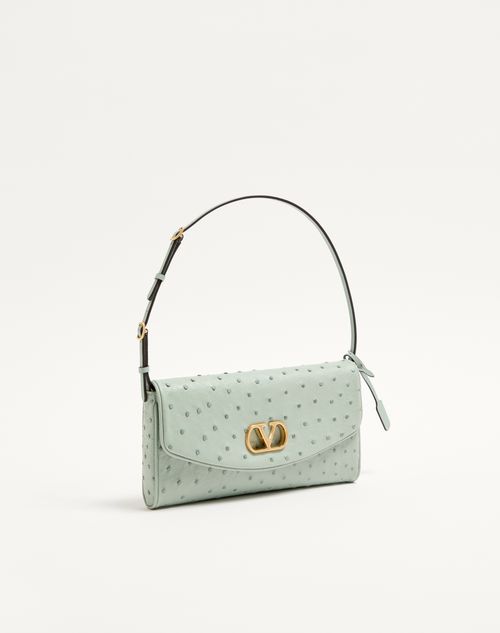 Valentino Garavani - Devain Shoulder Bag - Bleu D'azur - Femme - Sacs Porté Épaule