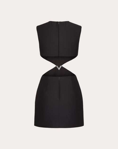Valentino - Vestido Corto De Crepe Couture - Negro - Mujer - Rebajas Ready To Wear Para Mujer