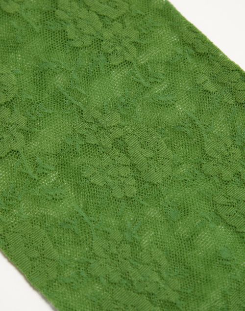 Valentino - Floral Lycra Tights - Laurel - Woman - Soft Accessories