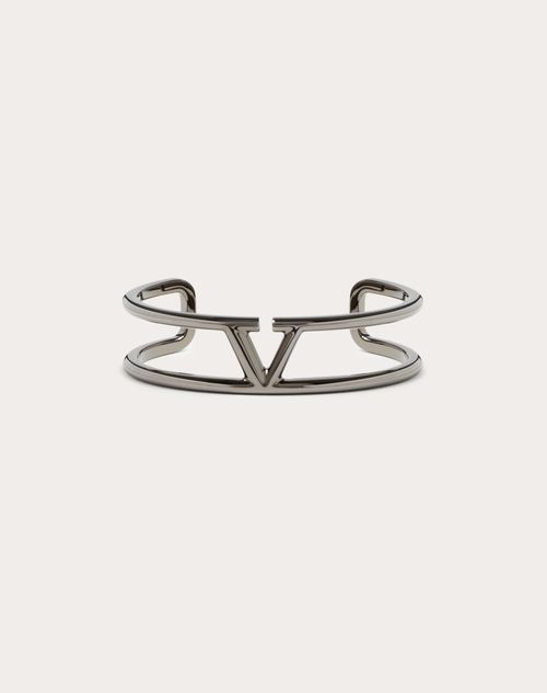 Valentino Garavani - Armband Vlogo Signature Aus Metall - Ruthenium - Mann - Schmuck & Uhren