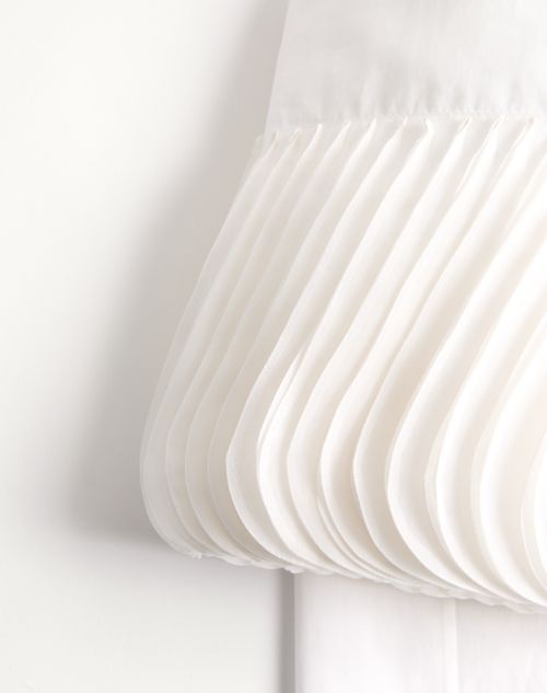 Valentino - Embroidered Cotton Popeline Shirt - White - Woman - Shirts & Tops