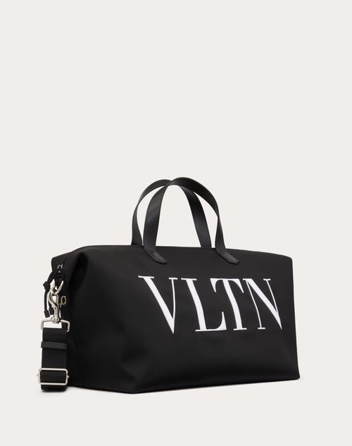 Vltn Nylon Travel Bag for in Black/white | Valentino GB
