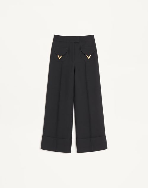Valentino - Crepe Couture Trousers - Black - Woman - Pants And Shorts
