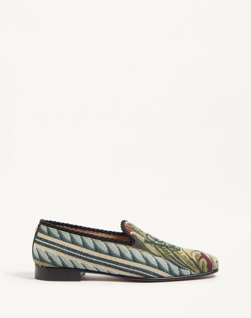 Valentino Garavani - Les Alcôvettes Loafer In Gobelin Fabric - Multicolour - Man - Shoes
