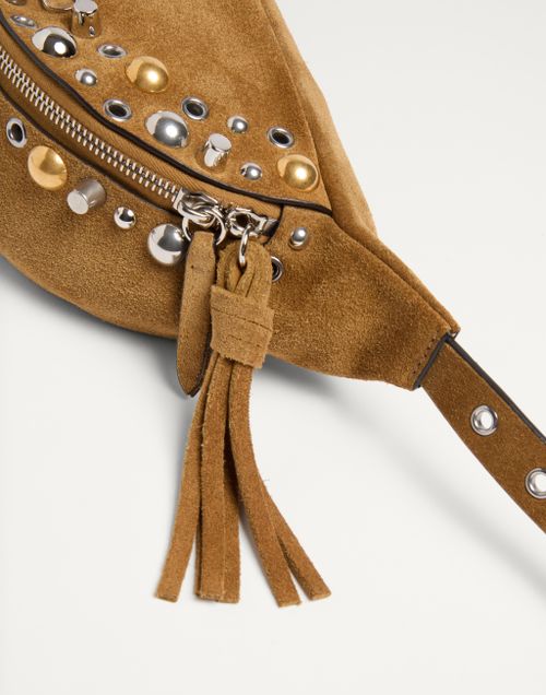 VALENTINO ネルコート スエード ベルトバッグ ヴァレンティノ ガラヴァーニ ネルコート スエード ベルトバッグ