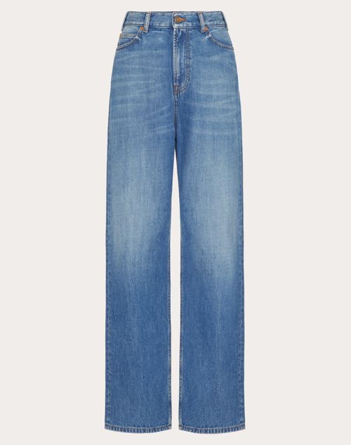 Denim Pants for Woman in Denim | Valentino US