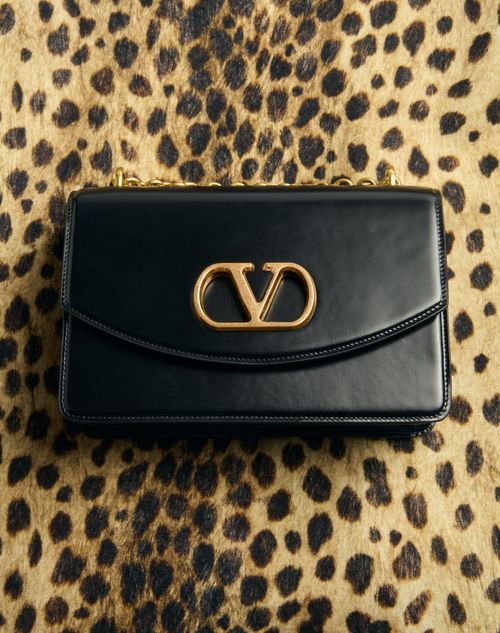 Valentino Garavani Vain Shoulder Bag In Shiny Calfskin for Valentino Garavani Vain Shoulder Bag In Shiny Calfskin for