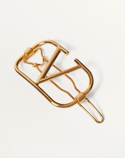 ヴァレンティノ　ヘアクリップ Vロゴ シグネチャー メタル ヘアクリップ for ウィメンズ インチ