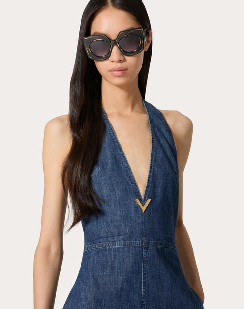 Chambray Denim Romper Chambray Denim Romper