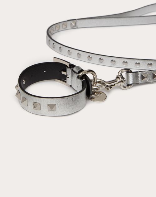 Valentino Garavani Rockstud Pet Collar 20 Mm for Woman in Silver ...