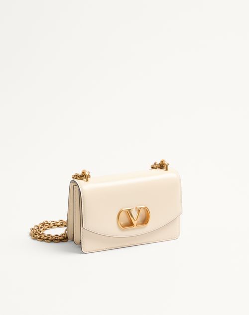 Valentino Garavani - Valentino Garavani Vain Small Shoulder Bag In Shiny Calfskin - Butter - Woman - Shoulder Bags