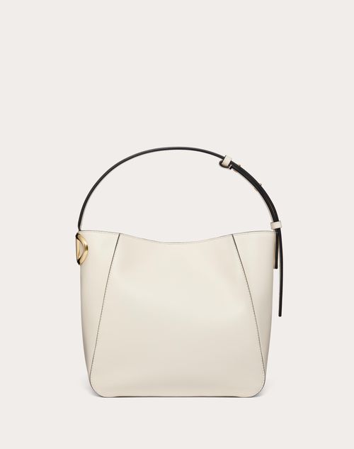 Valentino Garavani - Vlogo Side Shopping Bag In Nappa Calfskin - Ivory - Woman - New Shelf - Vlogo Side - Bags