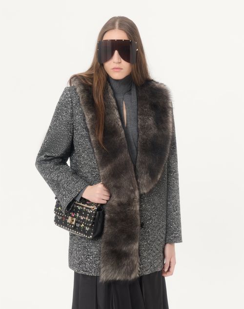Valentino - Wool Sweater With Scarf - Grey - Woman - Knitwear