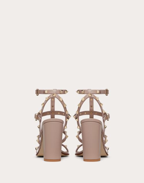 Valentino Garavani - Rockstud Ankle Strap Sandal 90 Mm - Poudre - Woman - Sandals