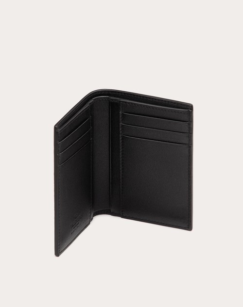 Valentino Garavani Black Embossed Card Holder