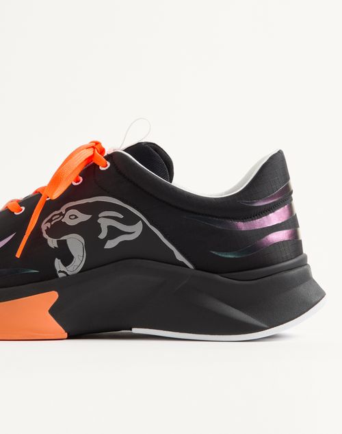 Valentino Garavani - Panther Blaze Low-top Trainer In Ripstop Fabric - Black - Man - Trainers