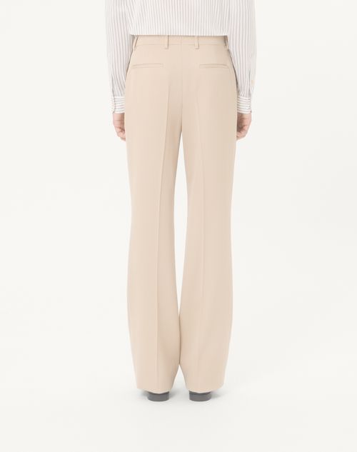 Valentino - Valentino Diagonal Wool Trousers - Light Grey - Man - Trousers And Shorts