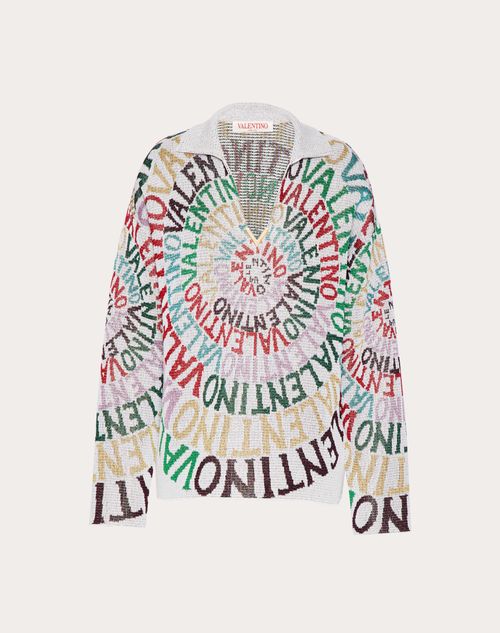 Valentino - Maglia In Lurex Jacquard Valentino Loop - Multicolor - Donna - Abbigliamento