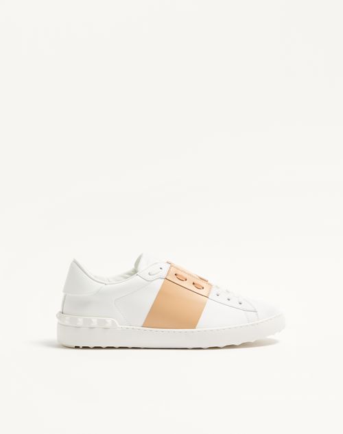 Valentino Garavani - Calfskin Open Sneaker - White/beige - Man - Man