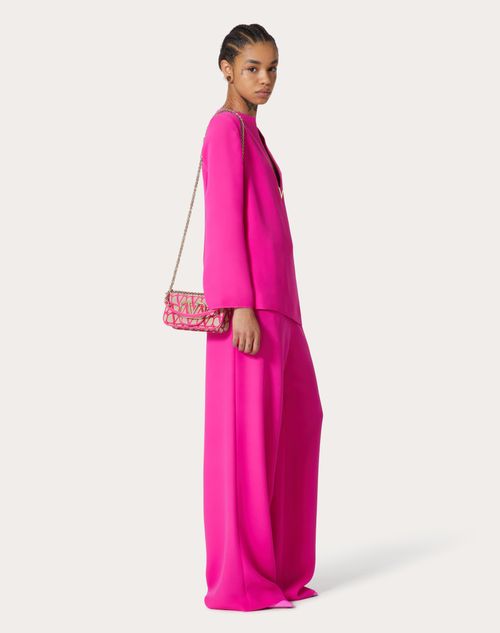Valentino Garavani - Small Locò Toile Iconographe Shoulder Bag - Beige/pink Pp - Woman - Mini Bags