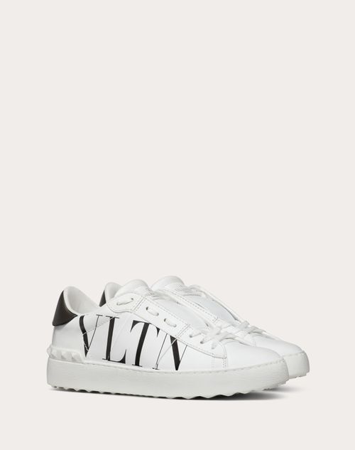 Vltn Open Sneaker for Woman in White/ Black | Valentino US