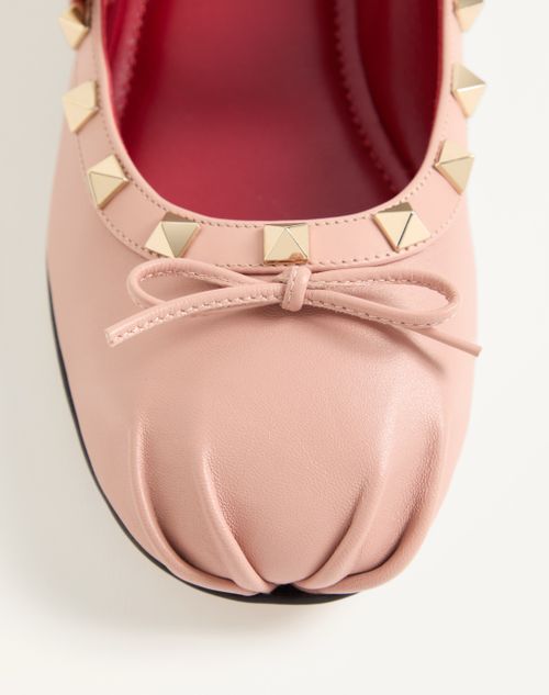 Valentino Garavani - Mary-jane Rockstud Ballerina In Nappa 05mm - Phard - Woman - Ballerinas