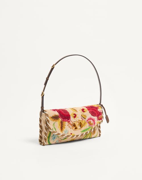 Valentino Garavani - Valentino Garavani Devain Embroidered Small Shoulder Bag - Multicolour - Woman - Shoulder Bags