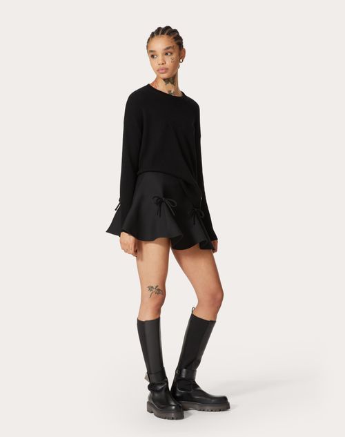 Valentino - Crepe Couture Mini Skirt - Black - Woman - Shelf - W Pap - Urban Riviera W1 V2