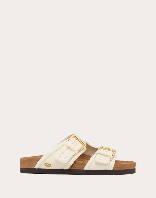 Valentino Garavani - Fussfriend Calfskin Slide Sandal 30 Mm - Ivory - Woman - Shelf - W Shoes - Fussfriend