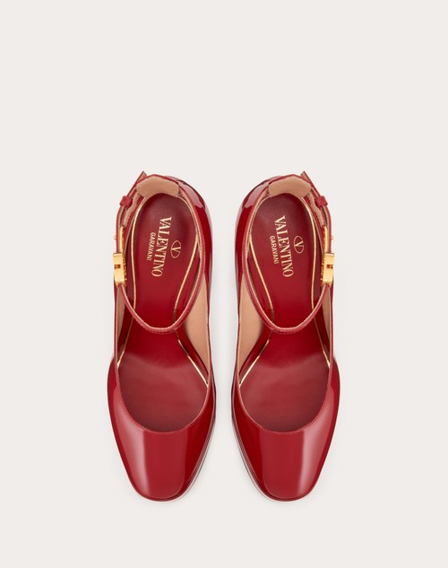 Valentino Garavani Tan-Go patent-leather ballerina shoes - Pink