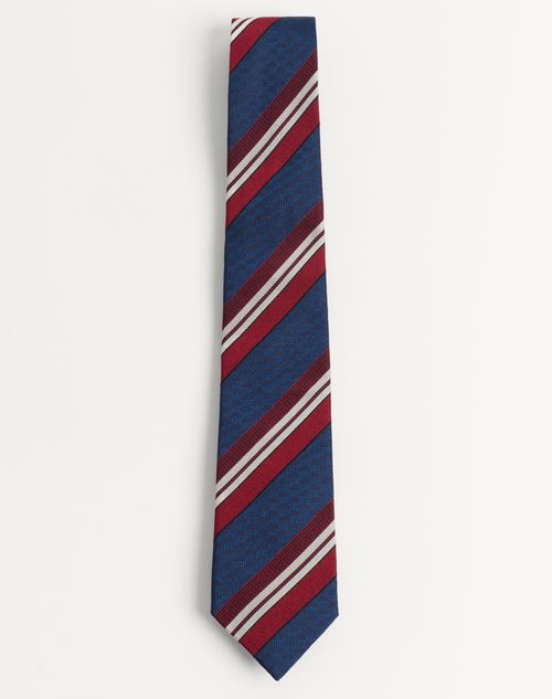 Valentino Garavani - Valentie Striped Silk Tie - Multicolor - Man - Shelf - M Accessories - Scarves