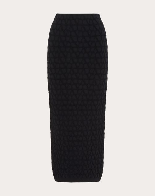 Valentino - Toile Iconographe Stretched Viscose Skirt - Black - Woman - Shelf - Pap 