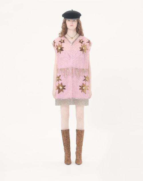 Valentino - Embroidered Short Dress - Pink - Woman - Ready To Wear