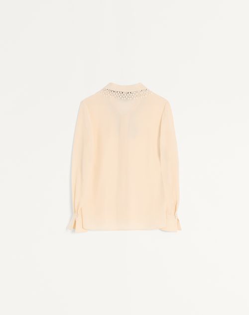Valentino - Crepe De Chine Shirt - Ivory - Woman - Shirts And Tops