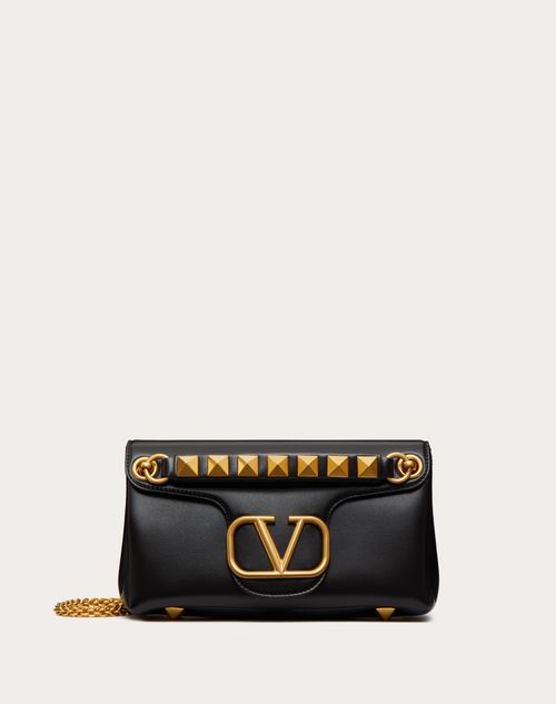 Valentino Garavani - Stud Sign Nappa Shoulder Bag - Black - Woman - Bags