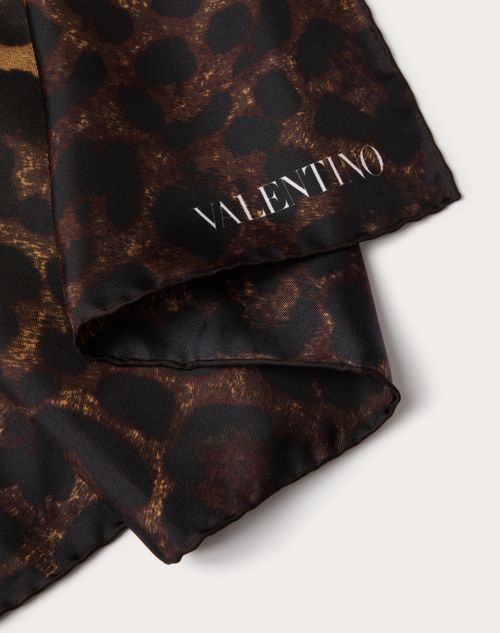 Valentino Garavani - Silk Stole With Animalier Print - Animal Print - Woman - Soft Accessories