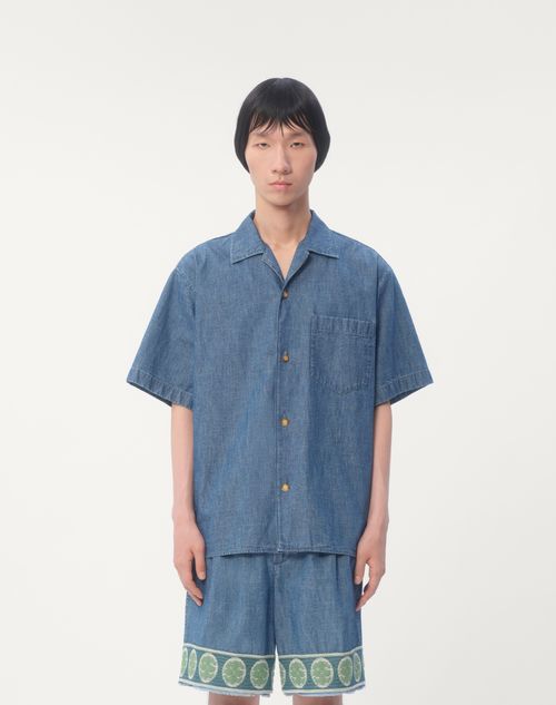 デニム ボウリングシャツ for メンズ インチ デニム | Valentino JP デニム ボウリングシャツ for メンズ インチ デニム | Valentino JP