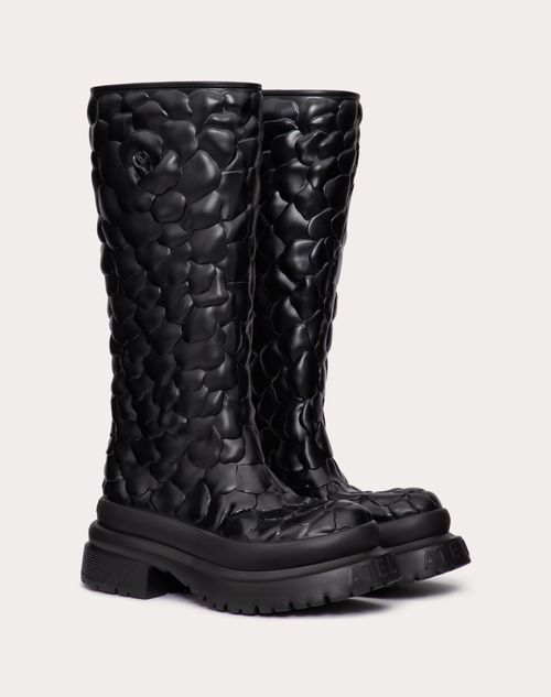 Valentino Garavani - Valentino Garavani Atelier Shoes 03 Rose Edition Rubber Boot 50 Mm - Black - Woman - Woman Sale