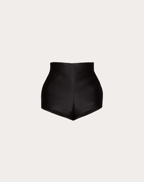 Valentino - Techno Duchesse Shorts - Black - Woman - Trousers And Shorts
