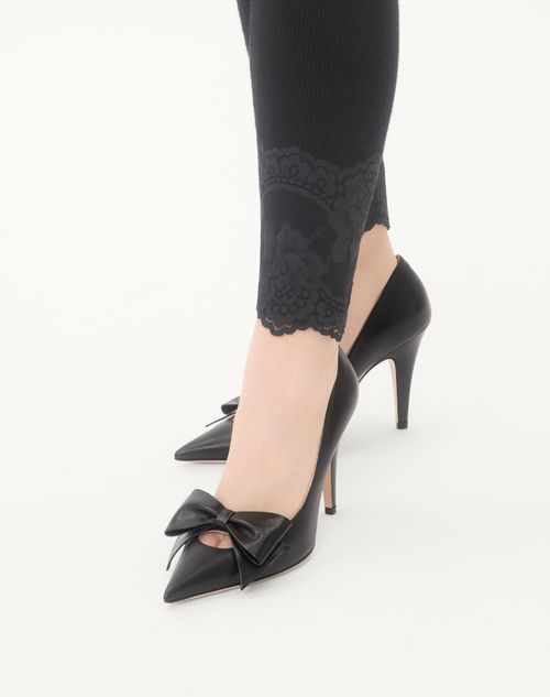 Valentino Garavani - Bowow Pump In Kidskin 100mm - Black - Woman - Pumps