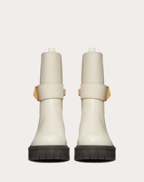 Valentino Garavani - One Stud Beatle In Calfskin 45mm - Light Ivory - Woman - Boots