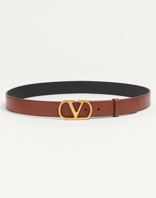 Vロゴ シグネチャー シャイニーカーフスキン ベルト 30mm for Vロゴ シグネチャー シャイニーカーフスキン ベルト 30mm for