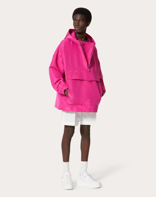 Valentino - Silk Faille Anorak Jacket - Pink Pp - Man - Outerwear